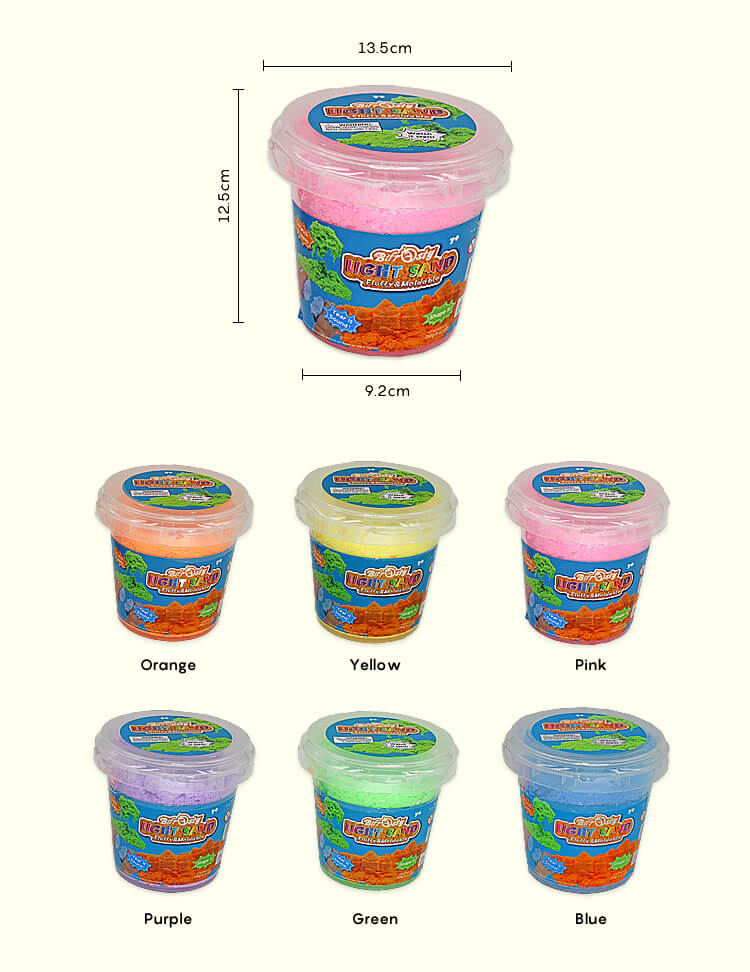 SISLAND Light Sand sensory play toy set,non-sticky diy set