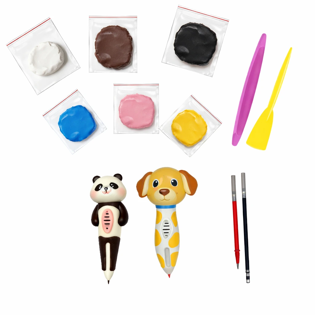 SISLAND DIY Art Animal Clay Pen Craft Kit Toys Bulk